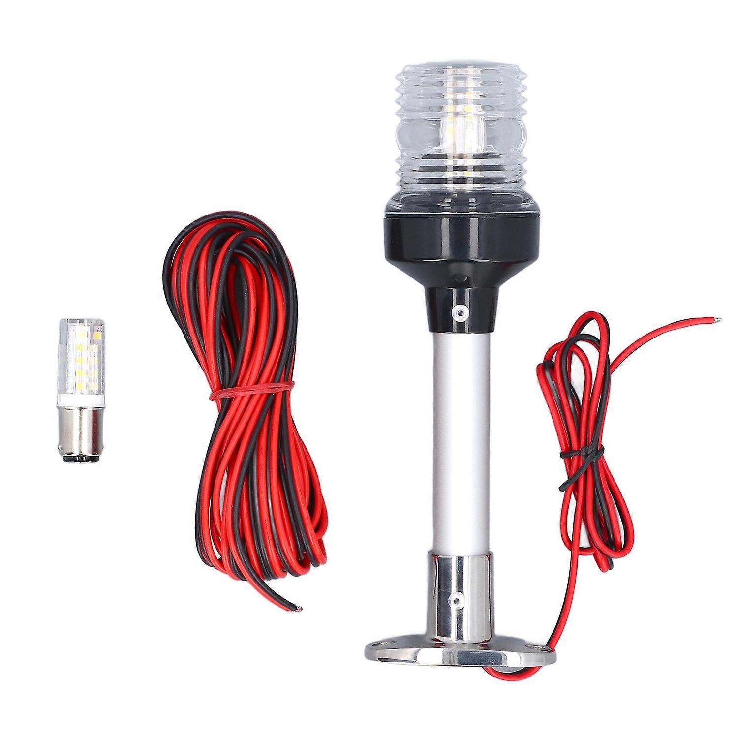 LED Boat Stern Light 6 Inch 2NM Visibility 4000‑4500K White 360 Degree All Round IP66 Navigation Anc