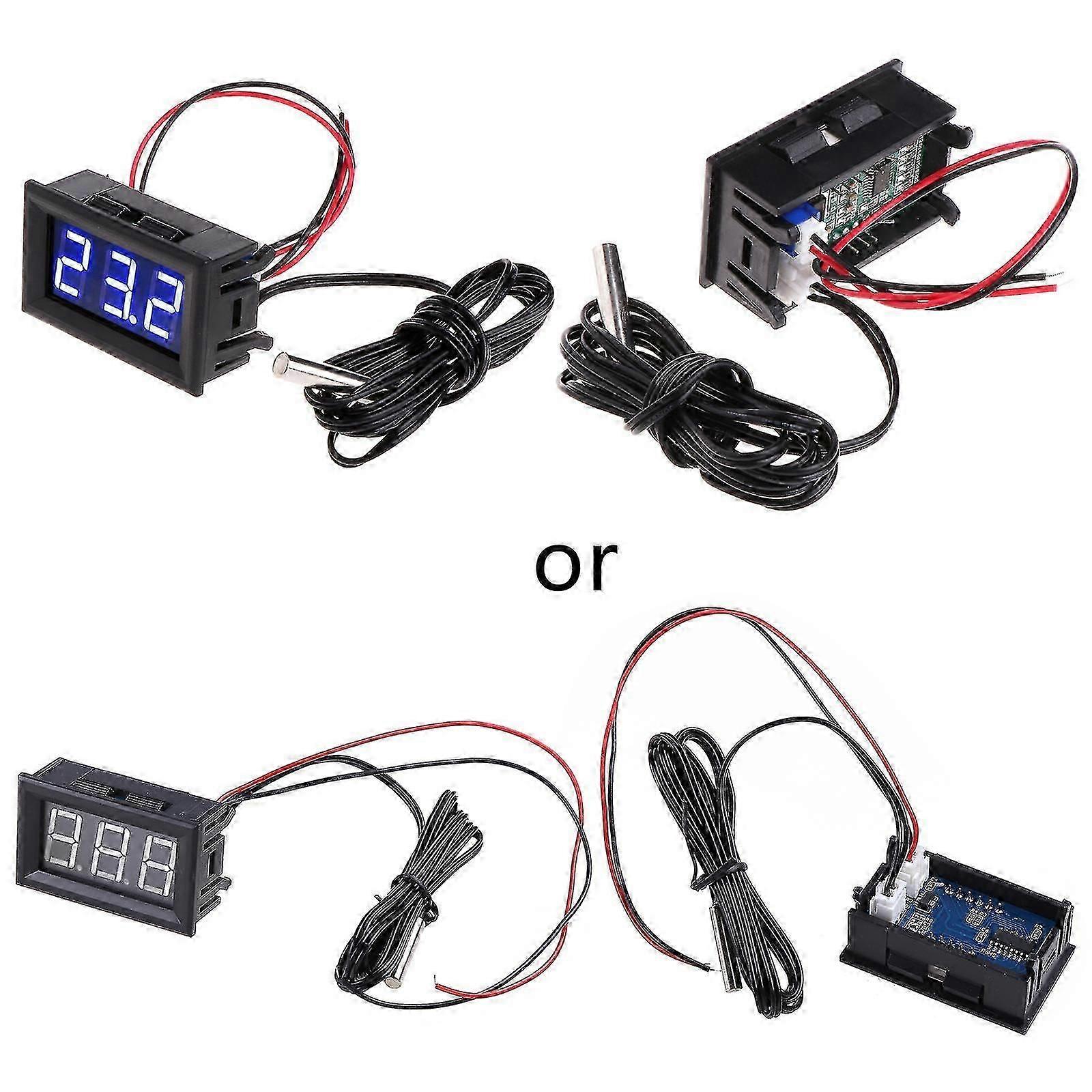 -50 ~ 110 C Dc 12v Digital Led Thermometer Car Temperature Monitor Panel Meter