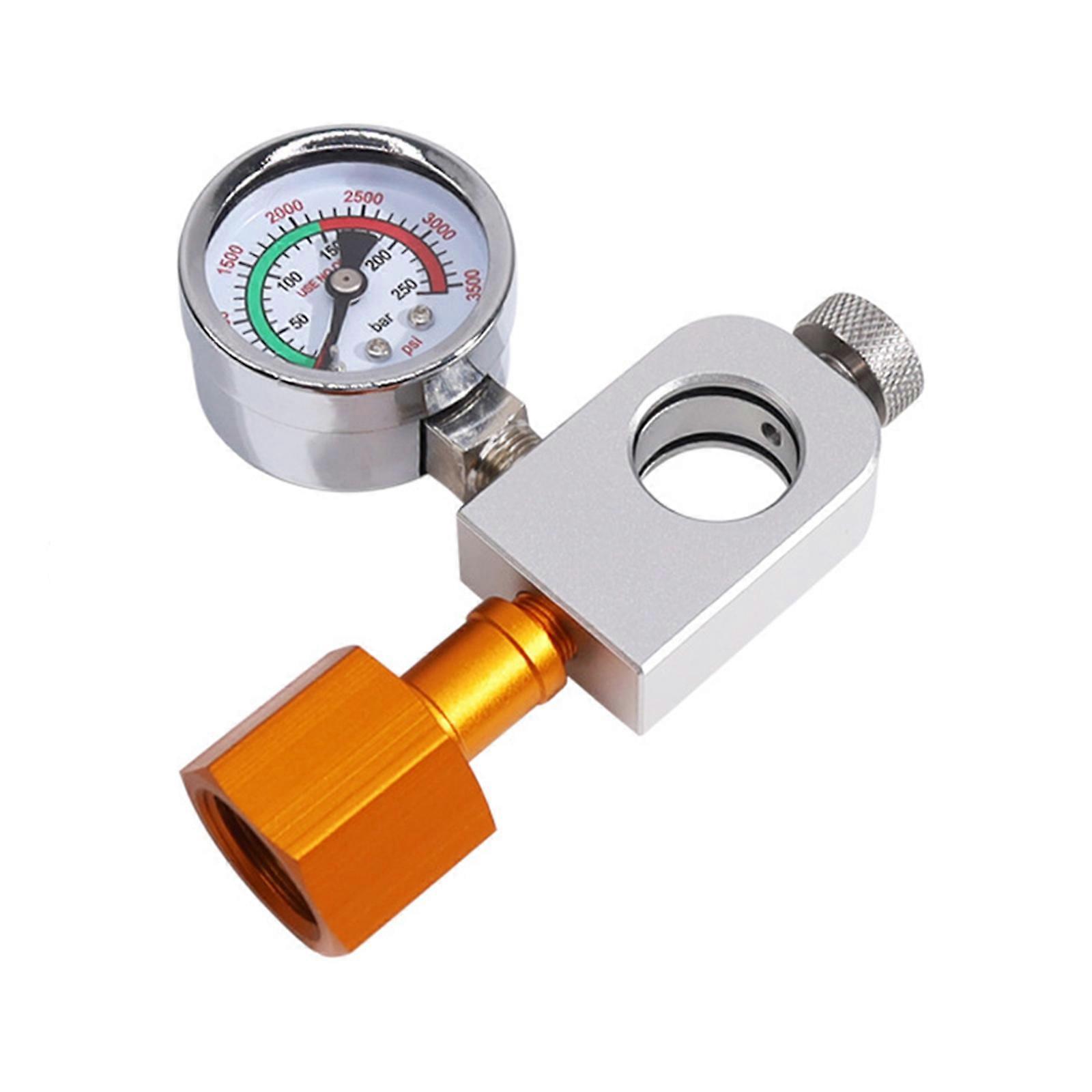 CO2 QuickConnectors Fit for Art Sodas Machine CO2 Cylinders Refill Adapters with 3500psi Gauges Multicolor