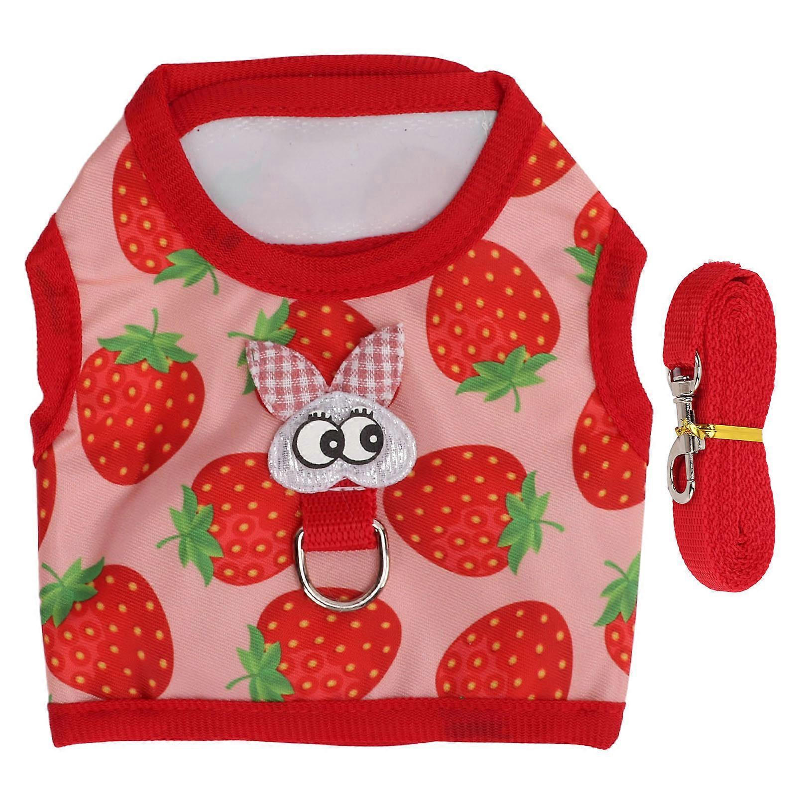 Pet Bunny Clothes Small Animal Vest with Traction Strap for Hamsters and Rabbits, Adjustable Size, Durable Fabric