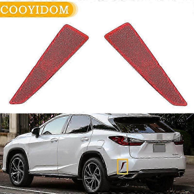 Rear Fog Lamp Reflectors and Bumper Warning Lights for Lexus RX350 RX450 Models 2016-2018