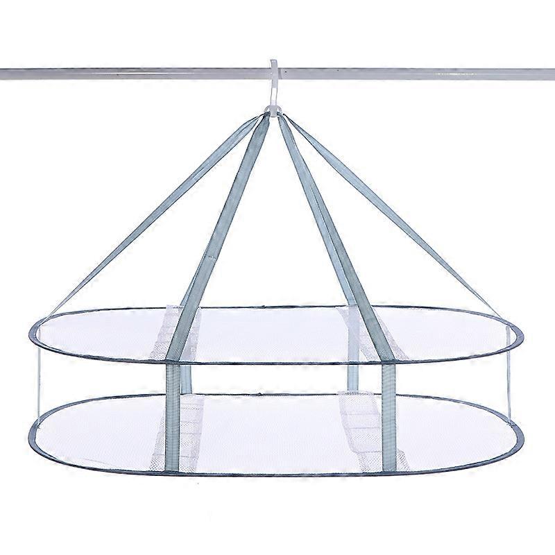 61x76CM 2-Layer Extra Large Drying Rack Underwear Dryer Polyester+Stainless Steel Drying Net