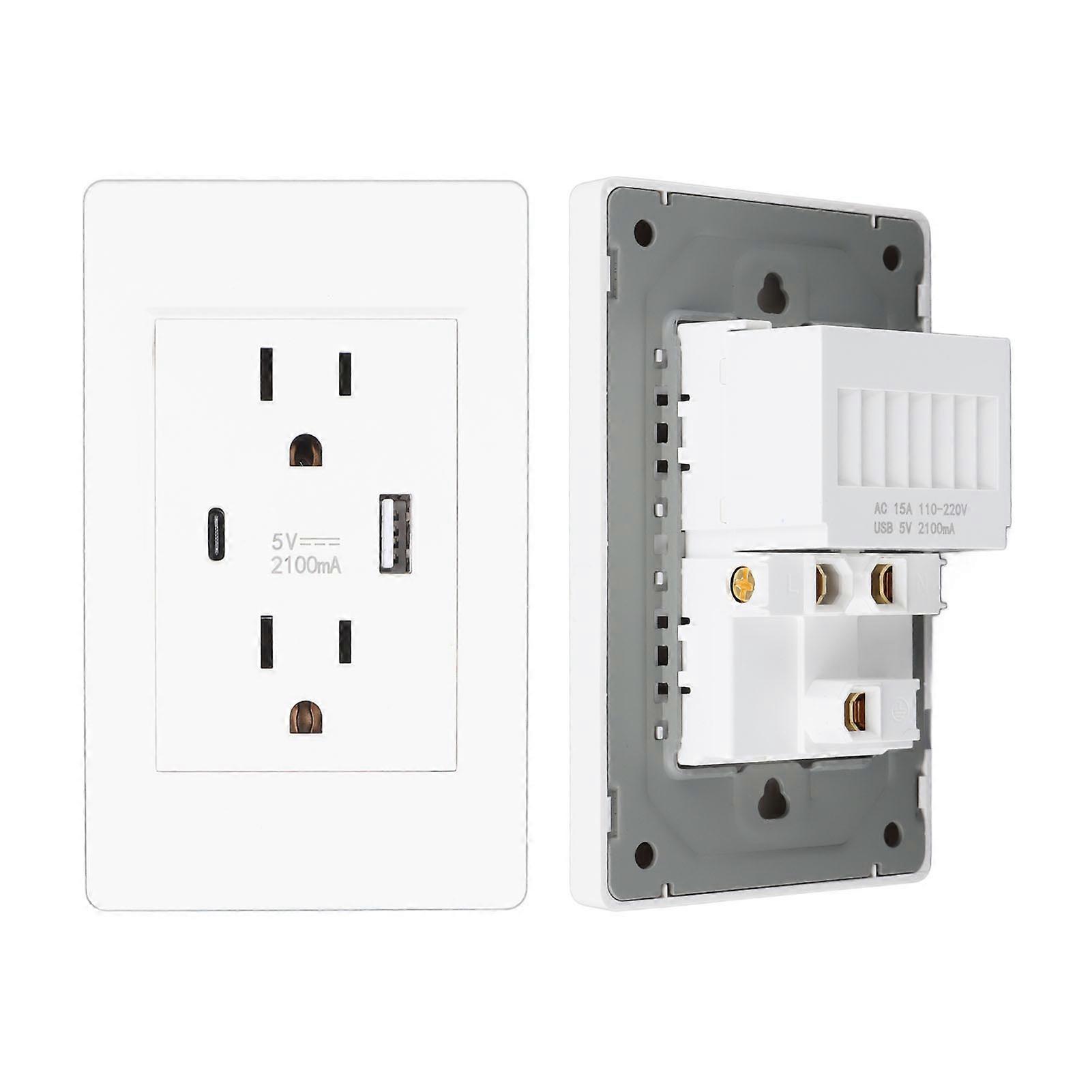 Socket, USB Type C, Wall Outlet, High Safety Receptacle