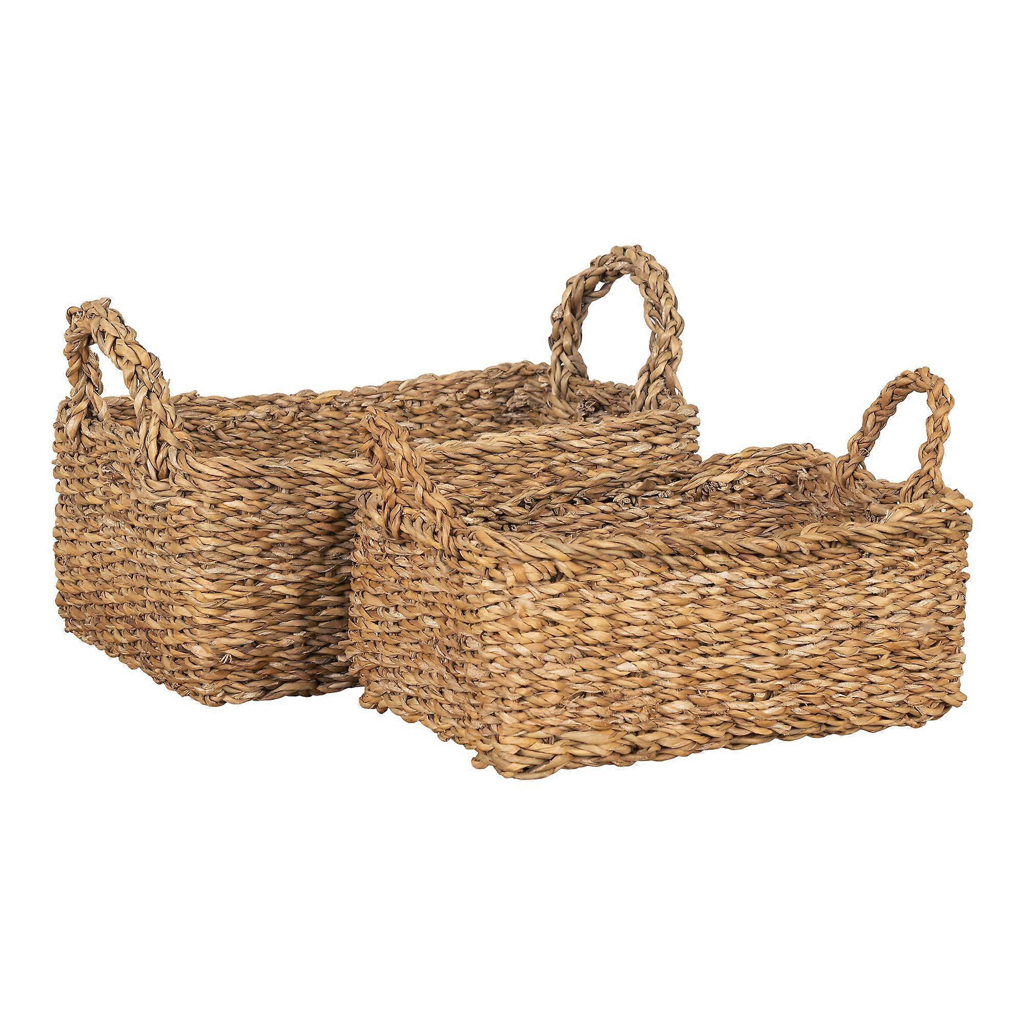 rectangular natural seagrass baskets