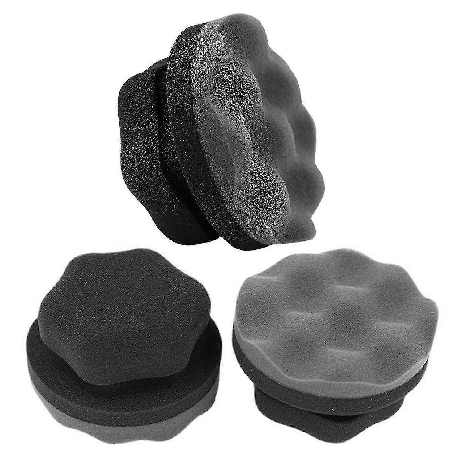 3Pcs Tire Shine Applicator High Density Elastic Washable Multi-functional Tire Foam Dressing Waxing
