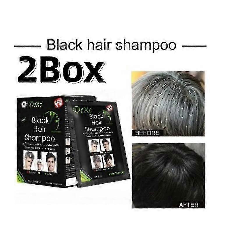 20pcs Dexe Black Hair Shampoo 5 minuti tintura istantanea capelli scurimento lunga durata Black Shamp