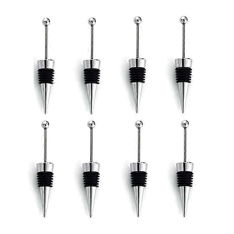 8Pcs Wine Stoppers for Wine Bottles, Metal Wine Saver Beer Stopper