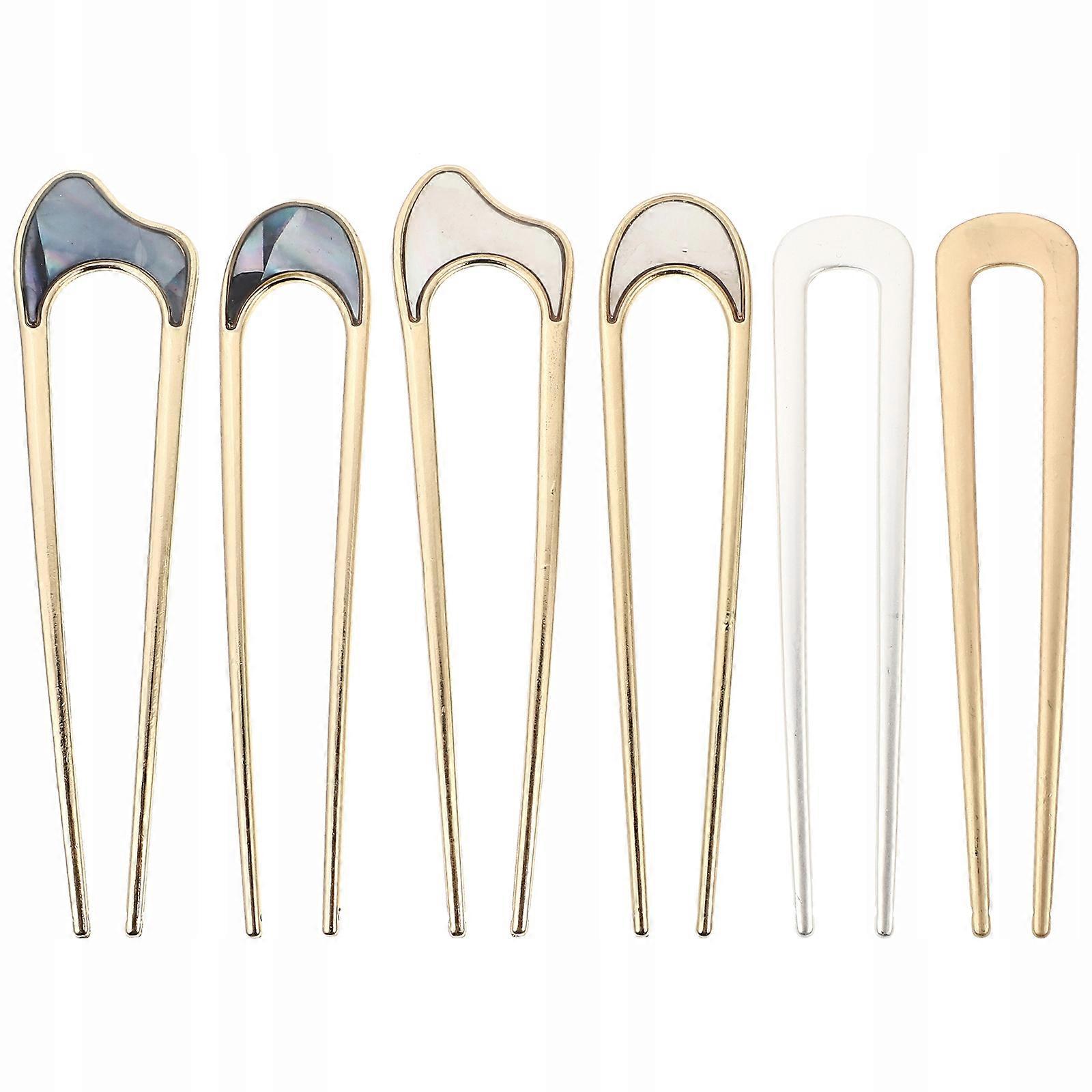 6 pcs fourche à cheveux en forme de U.