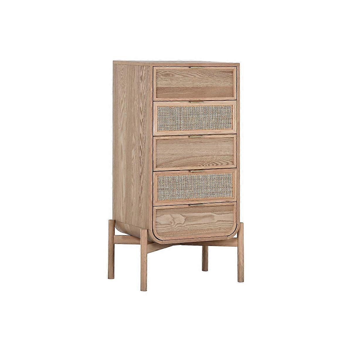 Drawer Cabinet Home ESPRIT Rattan Fir Tropical 52 x 35 x 100 cm