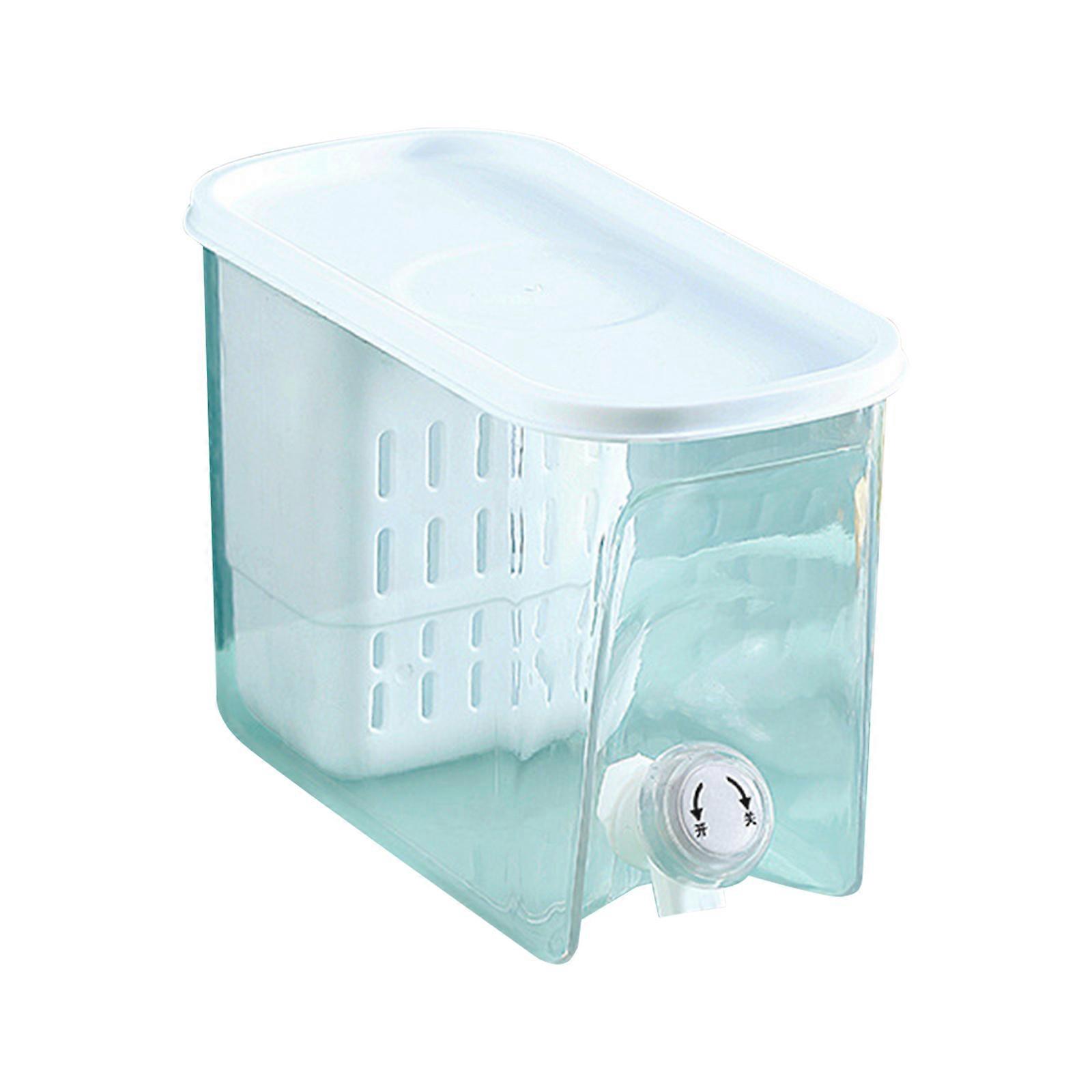 5.8L Refrigerator Cold Kettles with Faucet Juice Containers Water Jugs Home Teapots Ice Pot Drinkware Bucket with Filter White