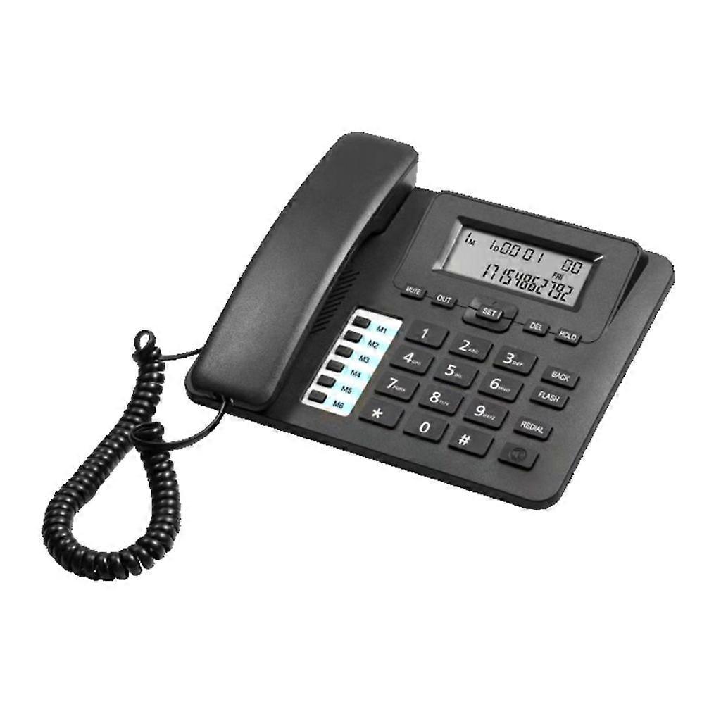 Landline Phone Caller LCD Display Corded Telephone Support Number Storage