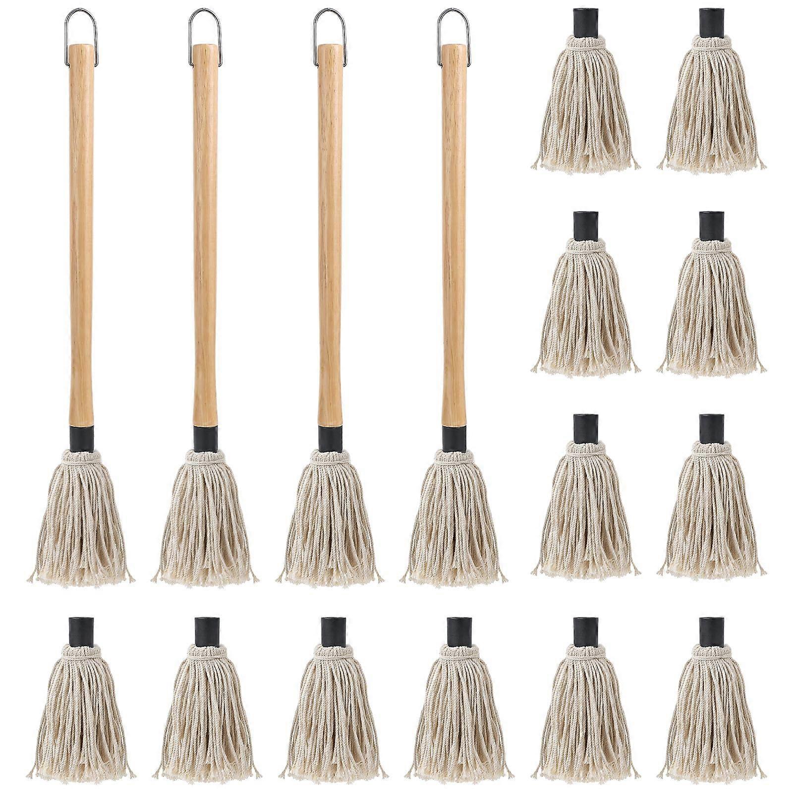 4Pcs Set BBQ Mop Brush Grilling Basting for Basting Steak 18.3inch