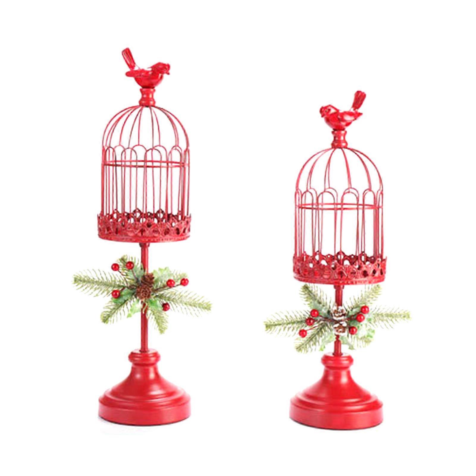 1 Conjunto Elemento de Navidad Candelabro de hierro forjado Candelabro de Navidad clásico Decoración de linterna Ventana Lámpara pequeña