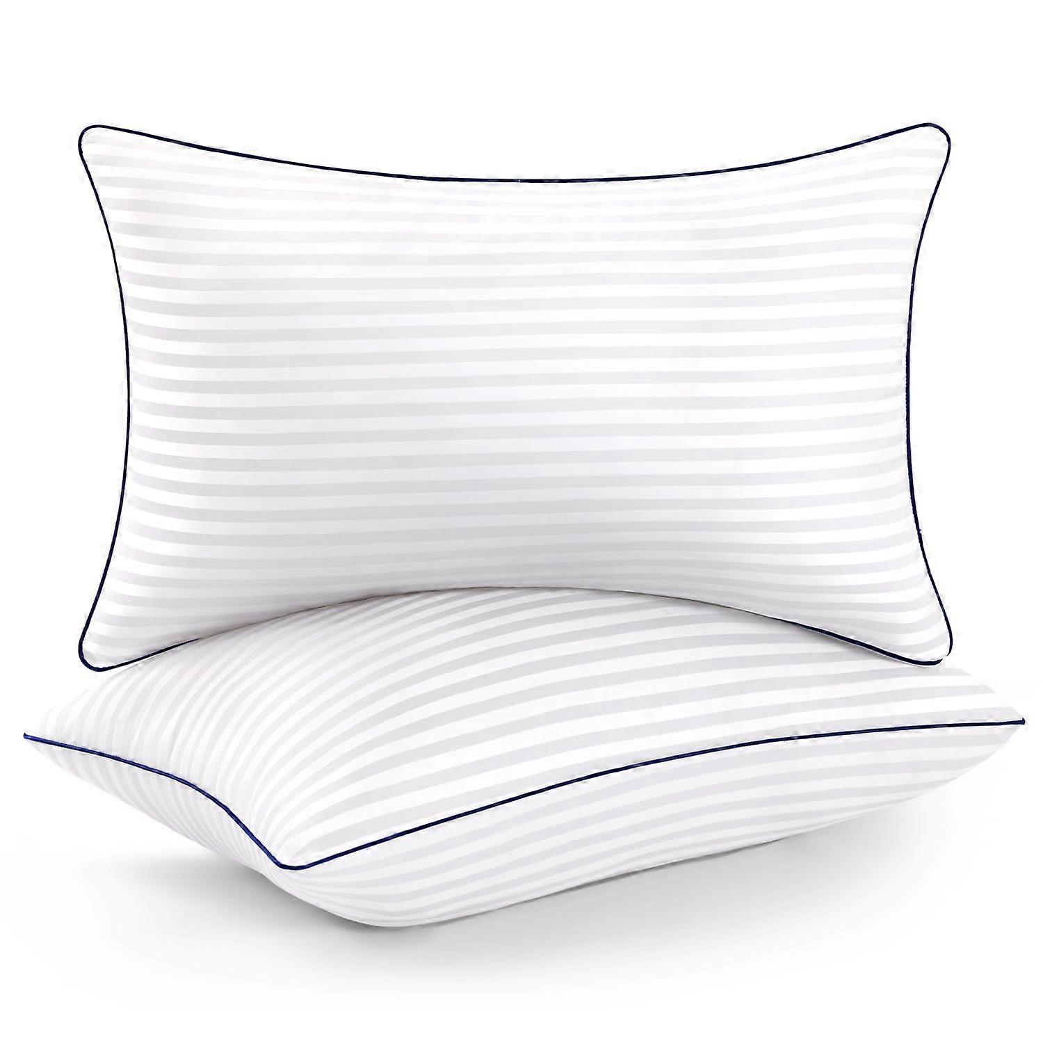 Soft Pillows Queen Size Set of 2, Down Alternative, Fluffy Comfort for Back, Stomach, and Side Sleepers, 20x30 Inches
