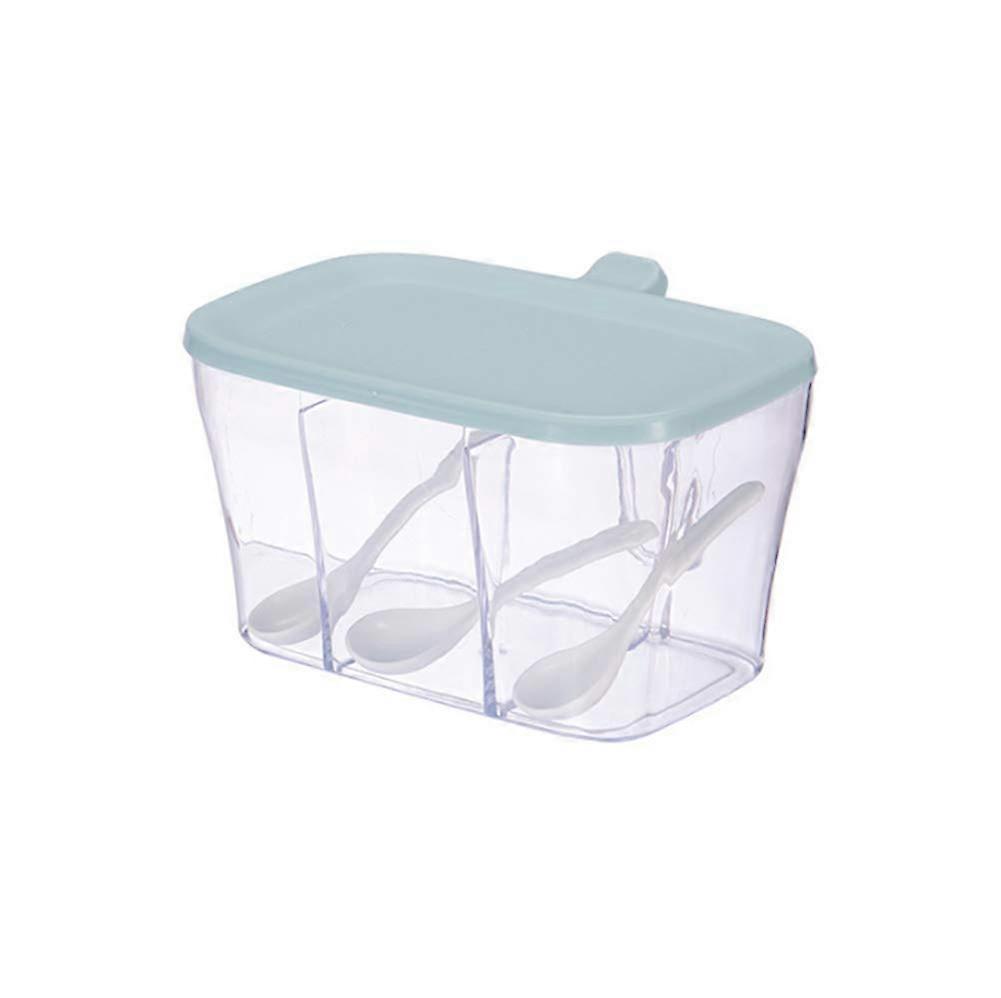 1 Pack 3 Compartment Spice Storage Box for Seasoning and Condiments