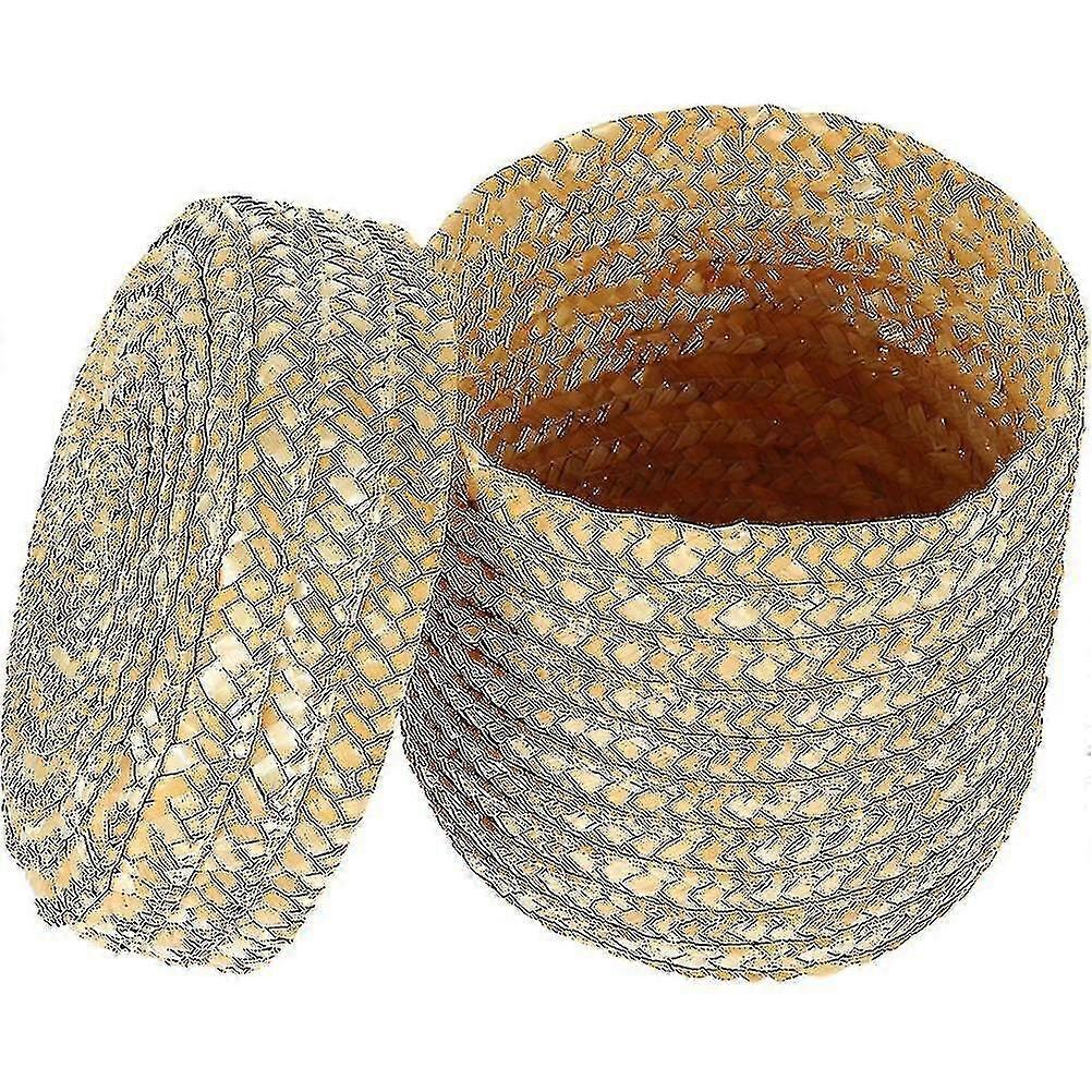 Versatile Wheat Straw Storage Basket for Snacks, Fruits, and Eggs - Stylish and Convenient Daily Organizer