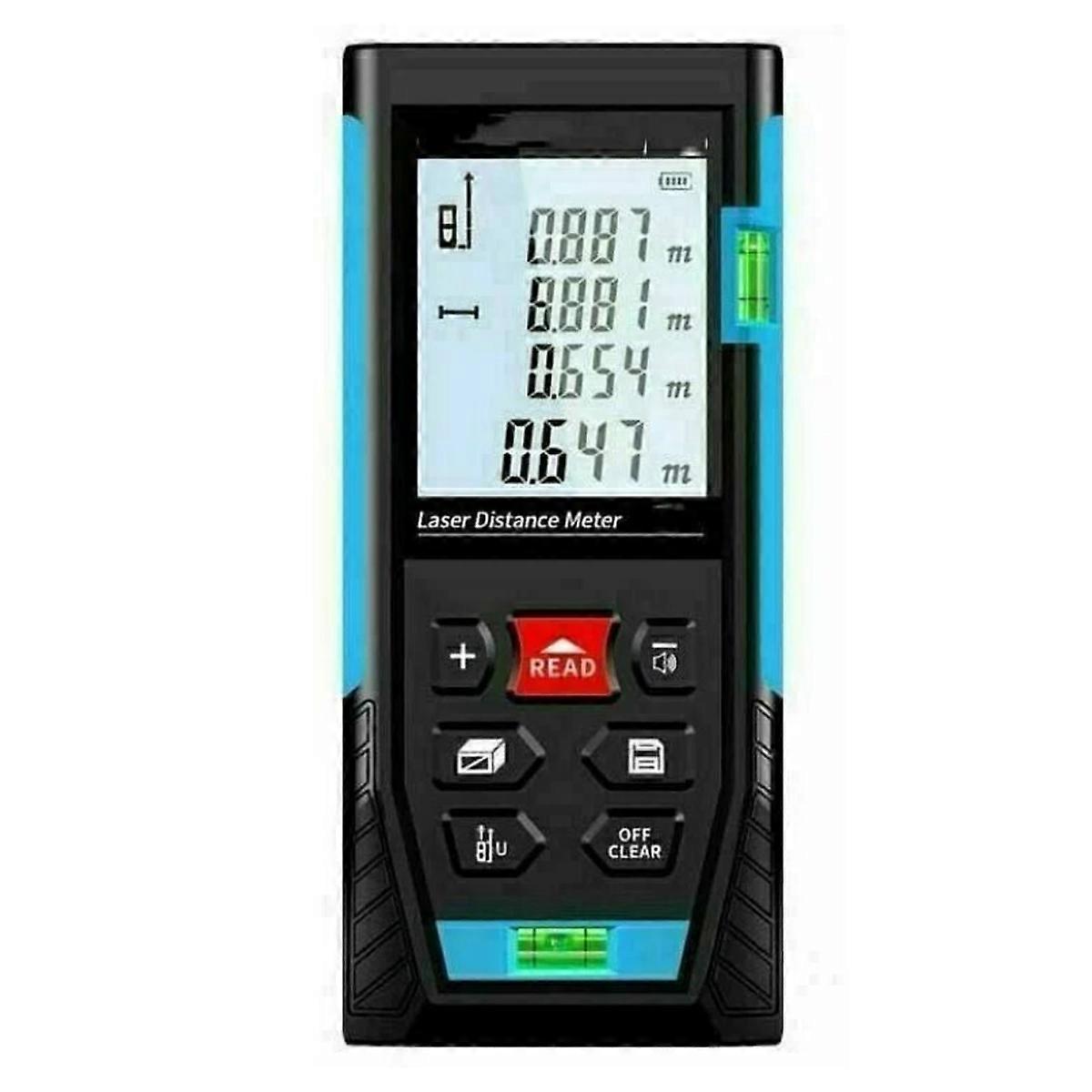 50m Laser Distance Meter, Laser Meter, Calculates Surface Volume Distance, Pythagoras Function, Store 99 Data, Mute Function, IP54