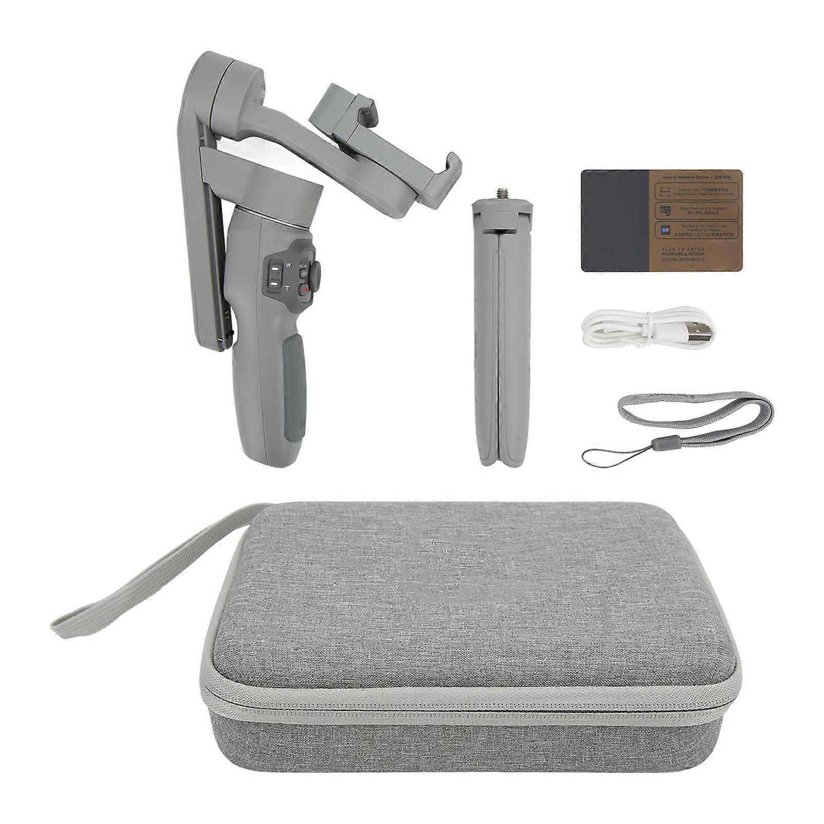 3 Axis Smartphone Stabilizer with Rotatable Fill Light and Tripod for Smooth Video Shots