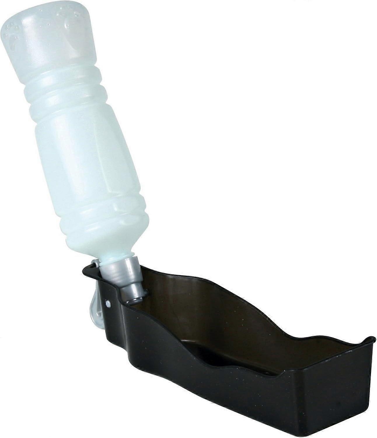 1PCS Drinking Bottle with Bowl, 500 ml(Black)