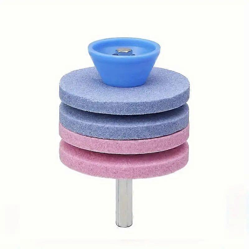 56mm Lawn Mower Sharpener Set Whetstone Double Scrub Universal Tool for Sharpening Blades and Drills