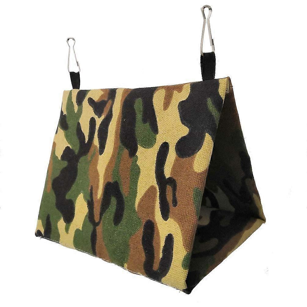 Bird Nest Hut Parrot Bed House Snuggle Hammock Hanging Cave Pet Tent for Bird Cage Small and Medium Bird (Color : Camouflage, Size : Small)