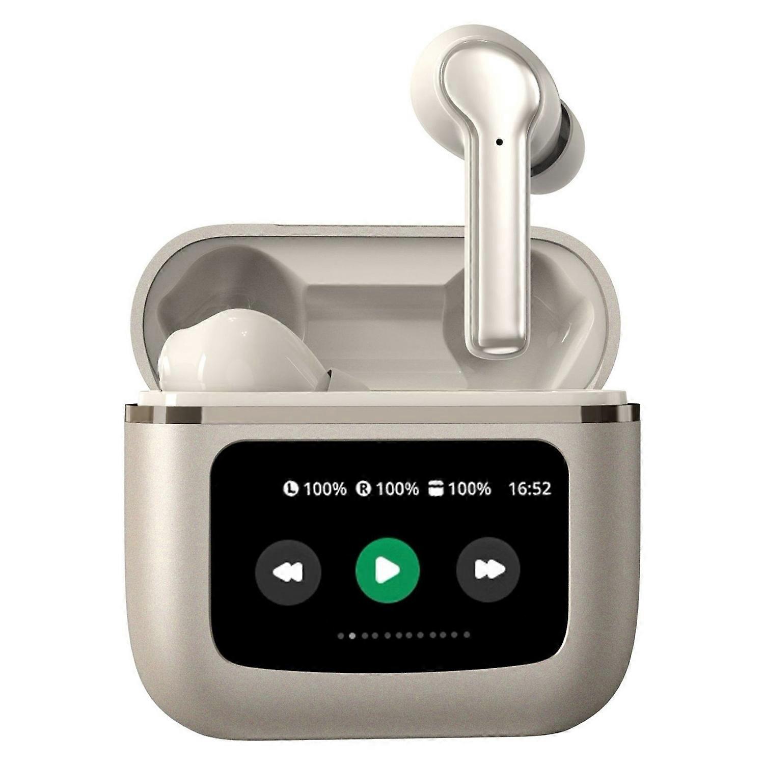 T68pro HiFi Sound In-ear Bluetooth-compatible Earphones with LED Full Color Touch Screen Charging