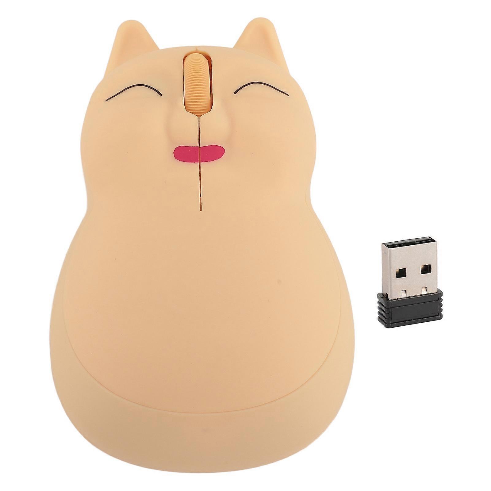 Shape Wireless Mouse 2.4 GHz USB 1600 DPI Optical Sensor Cartoon Cat Ergonomic Mice For PC Win 7 8 10 for OS X