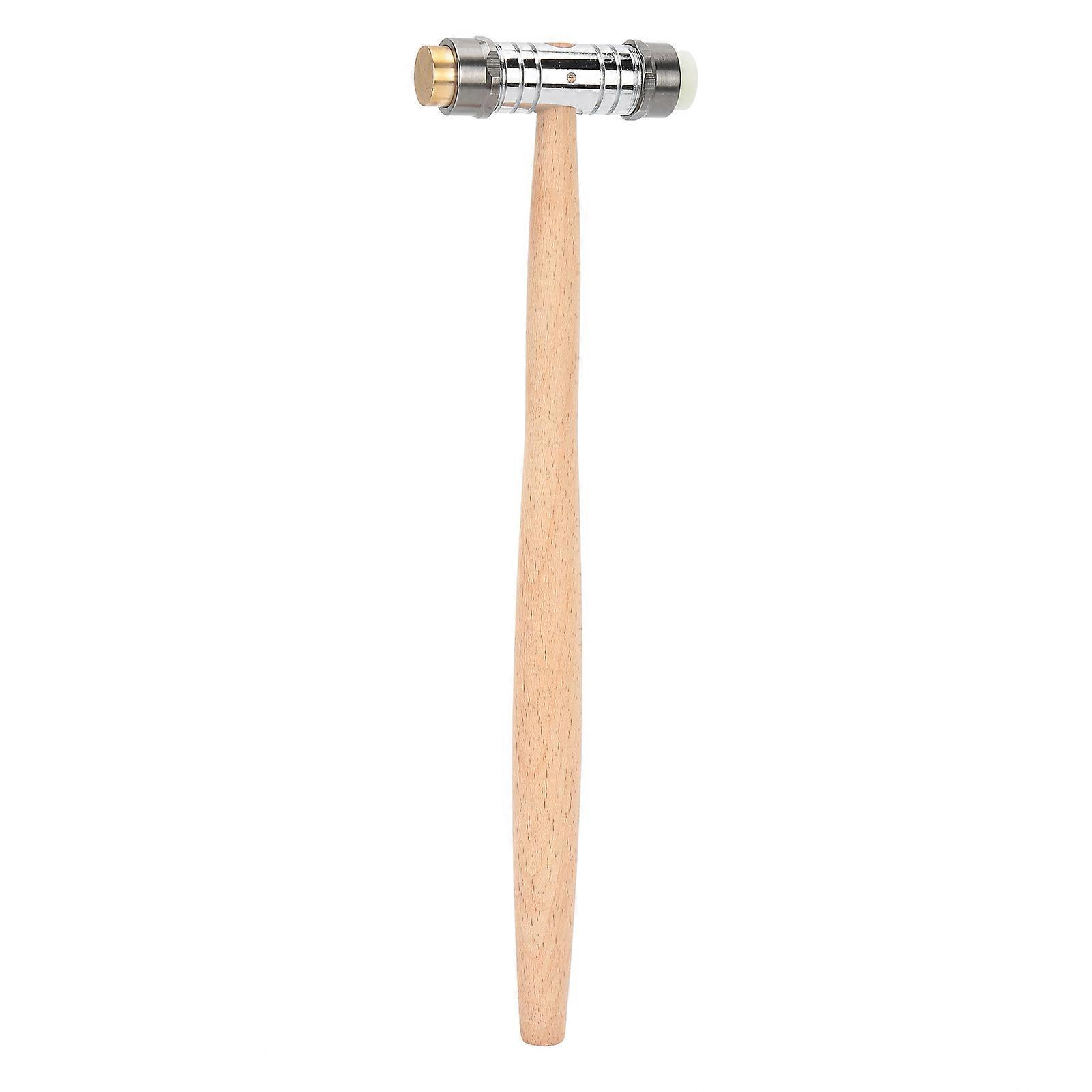 Watch Repairing Hammer Wooden Handle Dual Head Professional Processing Hammer for Watchmakers