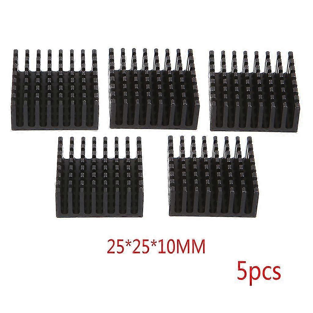 5pcs 25*25*10mm Aluminum Heatsink Block Computer Cooler Electronic Chip Radiator