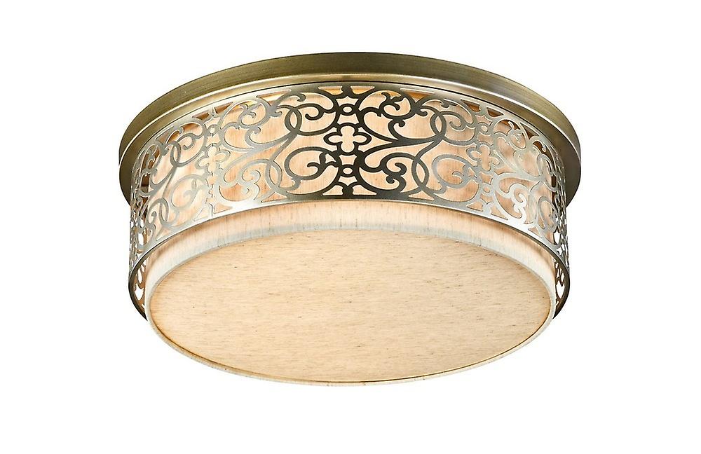 Venera Semi Flush Cylindrical Ceiling Lamp Brass, 5 Light, E27