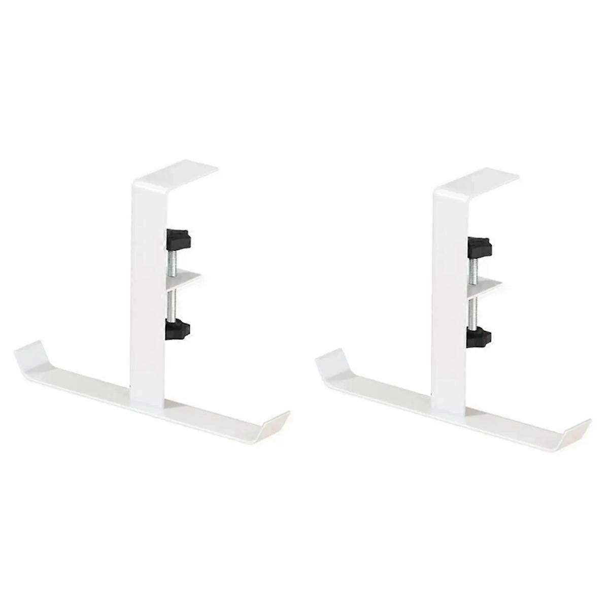 2Pcs Adjustable Desk Edge Hook Without Punching Office Desktop Edge Hanging Bag Hook Backpack Storag