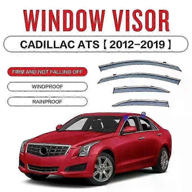 Ισχύει για Για Cadillac ATS 2012-2019 Αξεσουάρ Γείσο παραθύρου Βροχή ή λάμψη Πλευρικό παράθυρο Εκτροπέας Γείσο Αποχρώσεις Ventvisor Strip