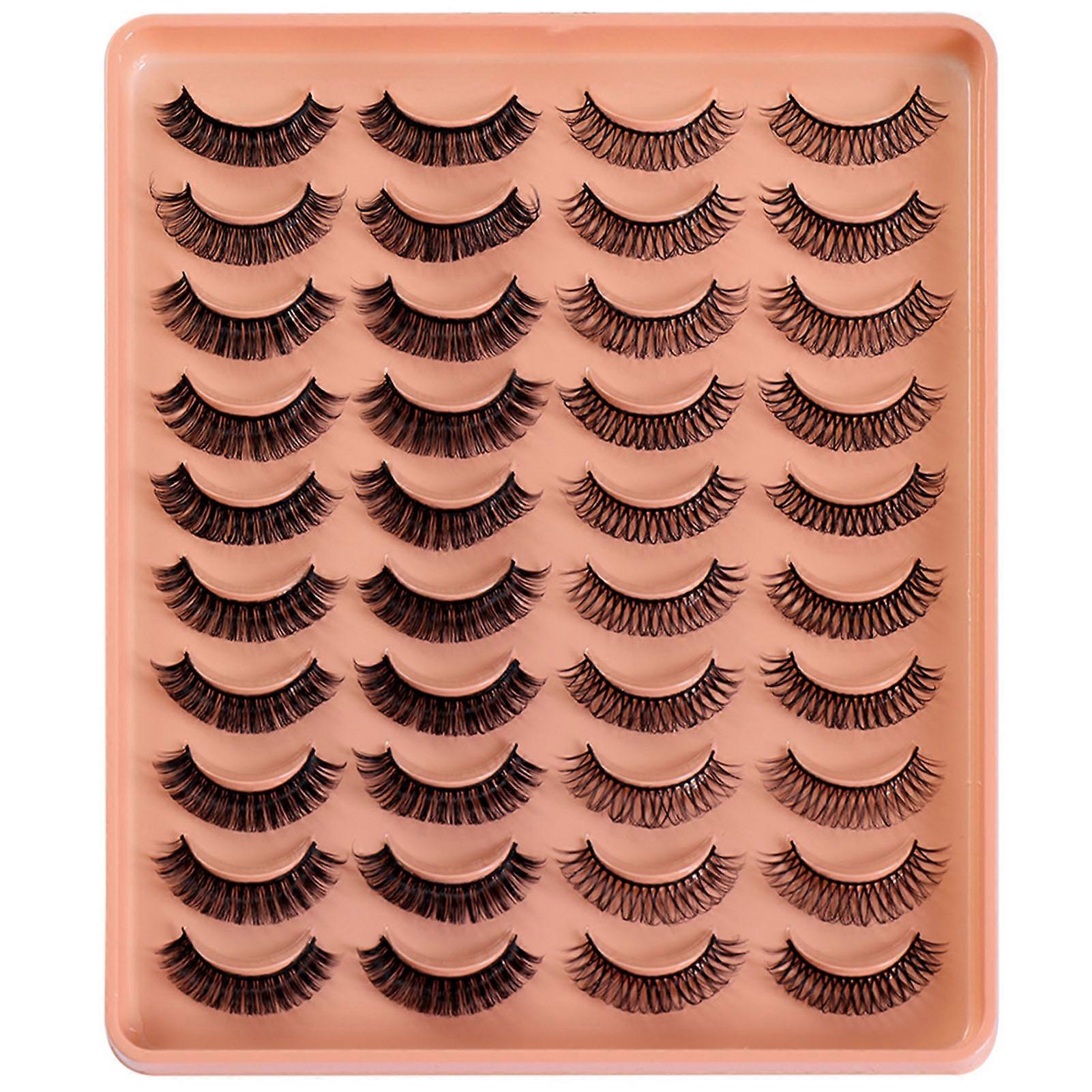 Fluffy False Eyelashes 3D Curl False Eyelashes Wispy Lashes