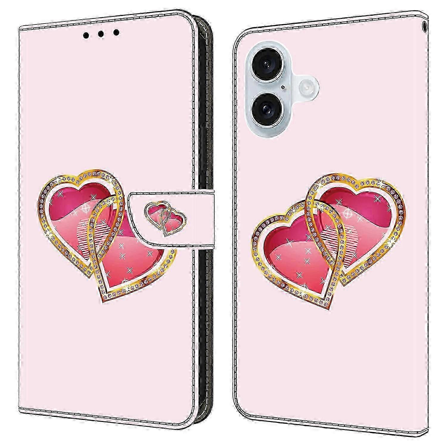 16-Case Patterned Protective Leather Flip Phone Cover