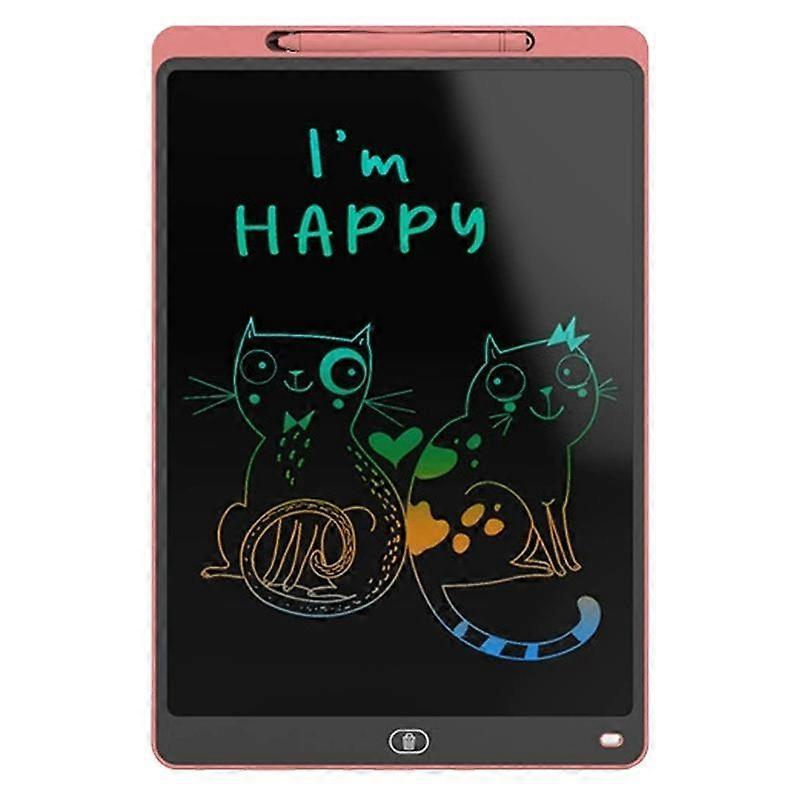 Children LCD Writing Board 16 inch Vertical Pink
