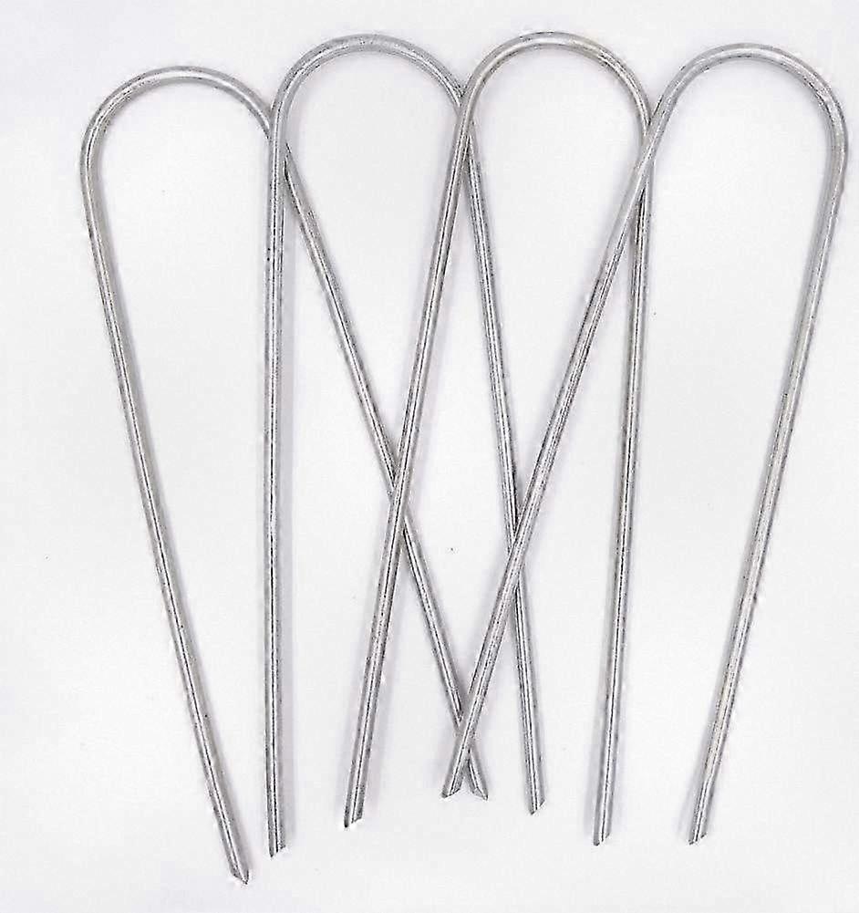 Heavy Duty U Type Wind Stakes with Sharp Ends, Safety Ground Anchors Made of Galvanized Steel for Various Uses Including Soccer Goals and Ca