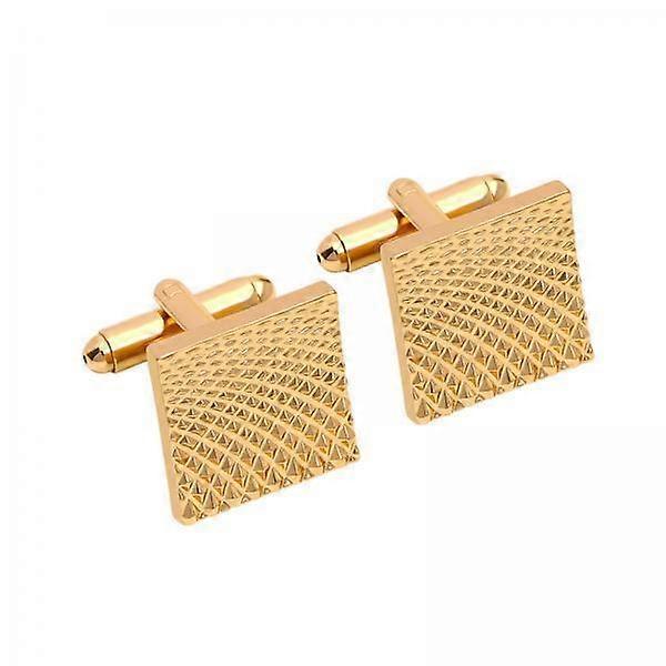 Square Cufflinks Quality Durable Carved Pattern for Wedding Shirt