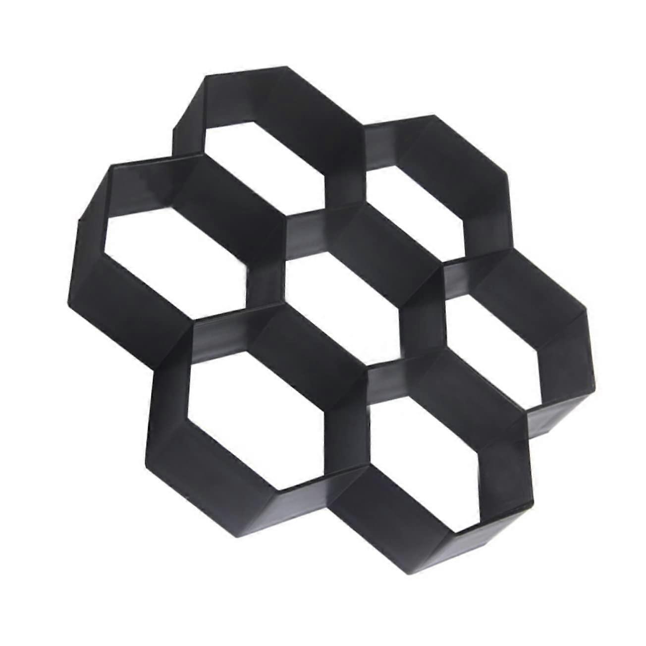 DIY Plastic Paver Mold Hexagon Cement Tile Form For Garden Paths Paver Stones Driveways Reusable Easy Handling