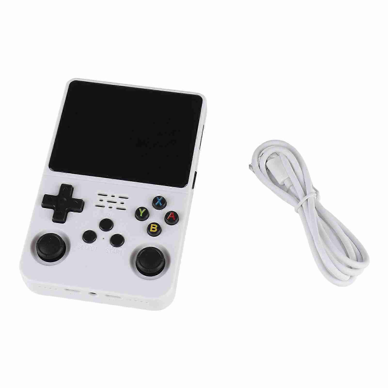 Retro Handheld Game Console 3.5" HD Screen, Dual System, 3500mAh Battery, White