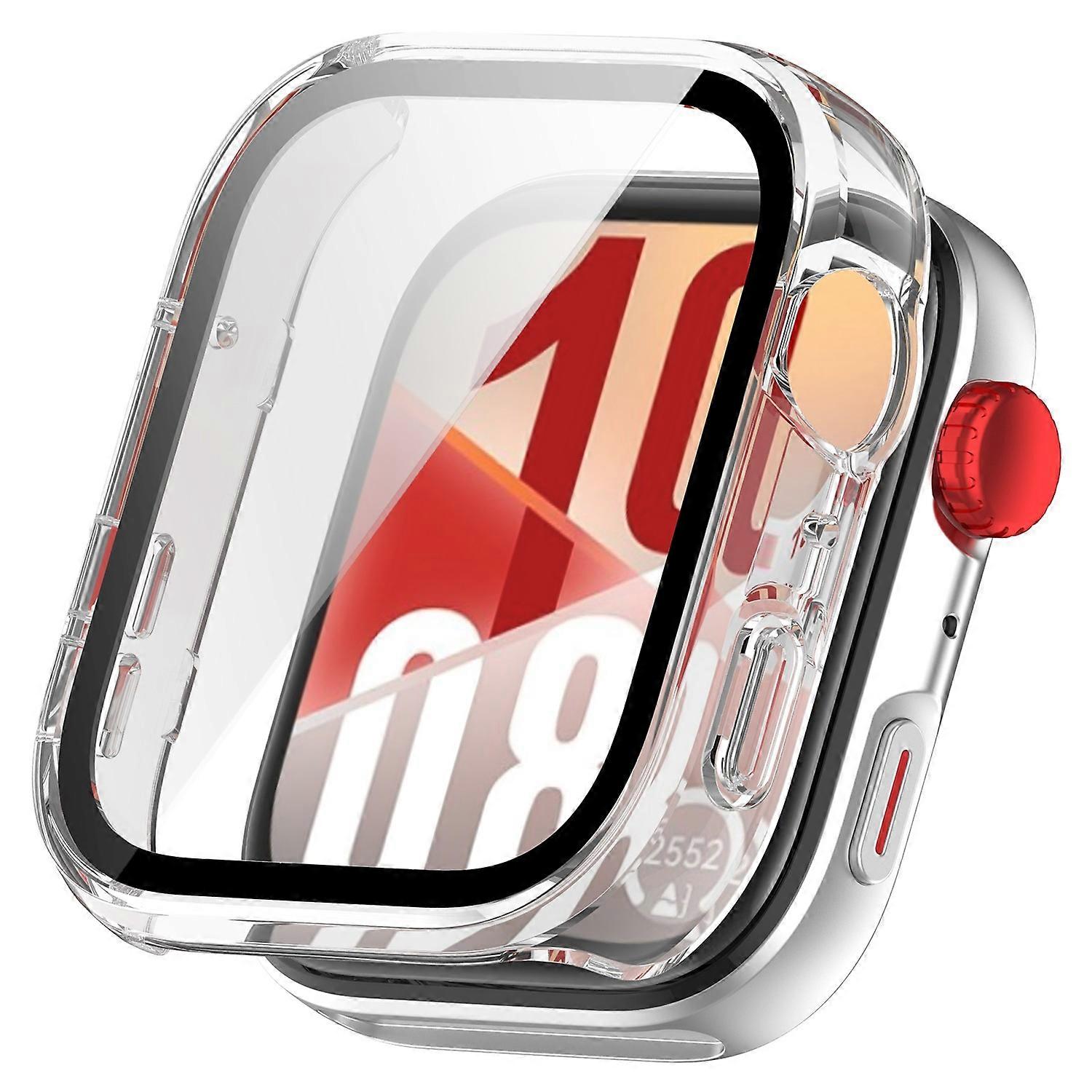 For Huawei Watch Fit 4 Watch Case WANLONFENG PC Frame Cover with Tempered Glass Screen Protector