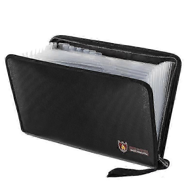 Fireproof Expanding File Folder, Fireproof File Folder Important Document Organizer Holder with Lab