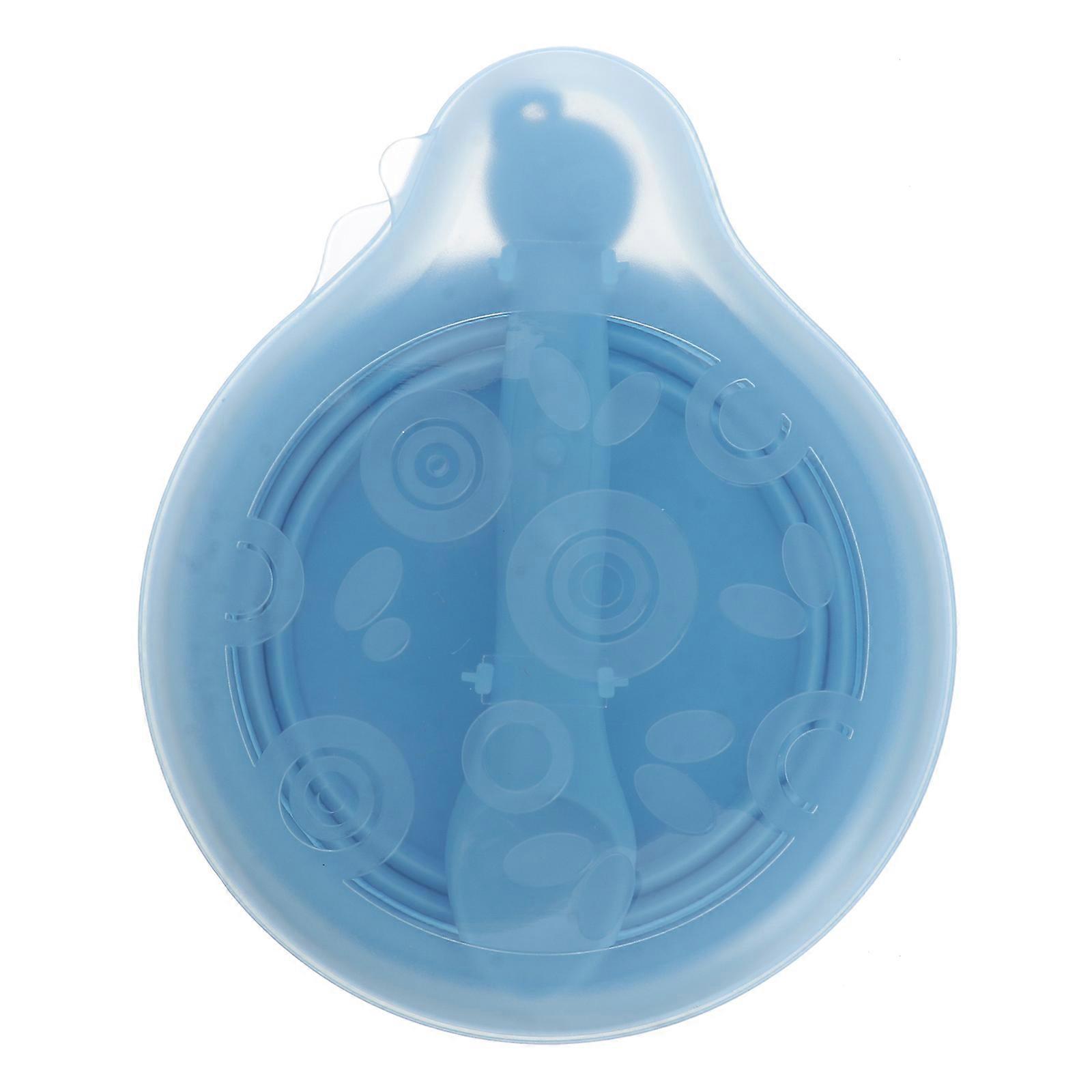 وعاء سيليكون قابل للطي مع ملعقة ، محمول مقاوم للحرارة وسهل التنظيف للاستخدام المنزلي والخارجي