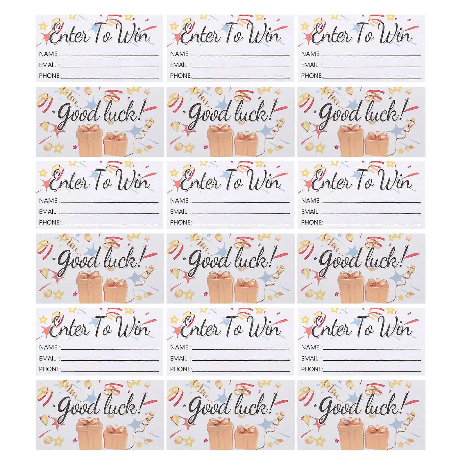 200 stk deltager for at vinde lodtrækningsbilletter med plads indgangsformular kort konkurrencer billetlodtrækninger Boss Værdsættelseskort Sælger Stand Supplies