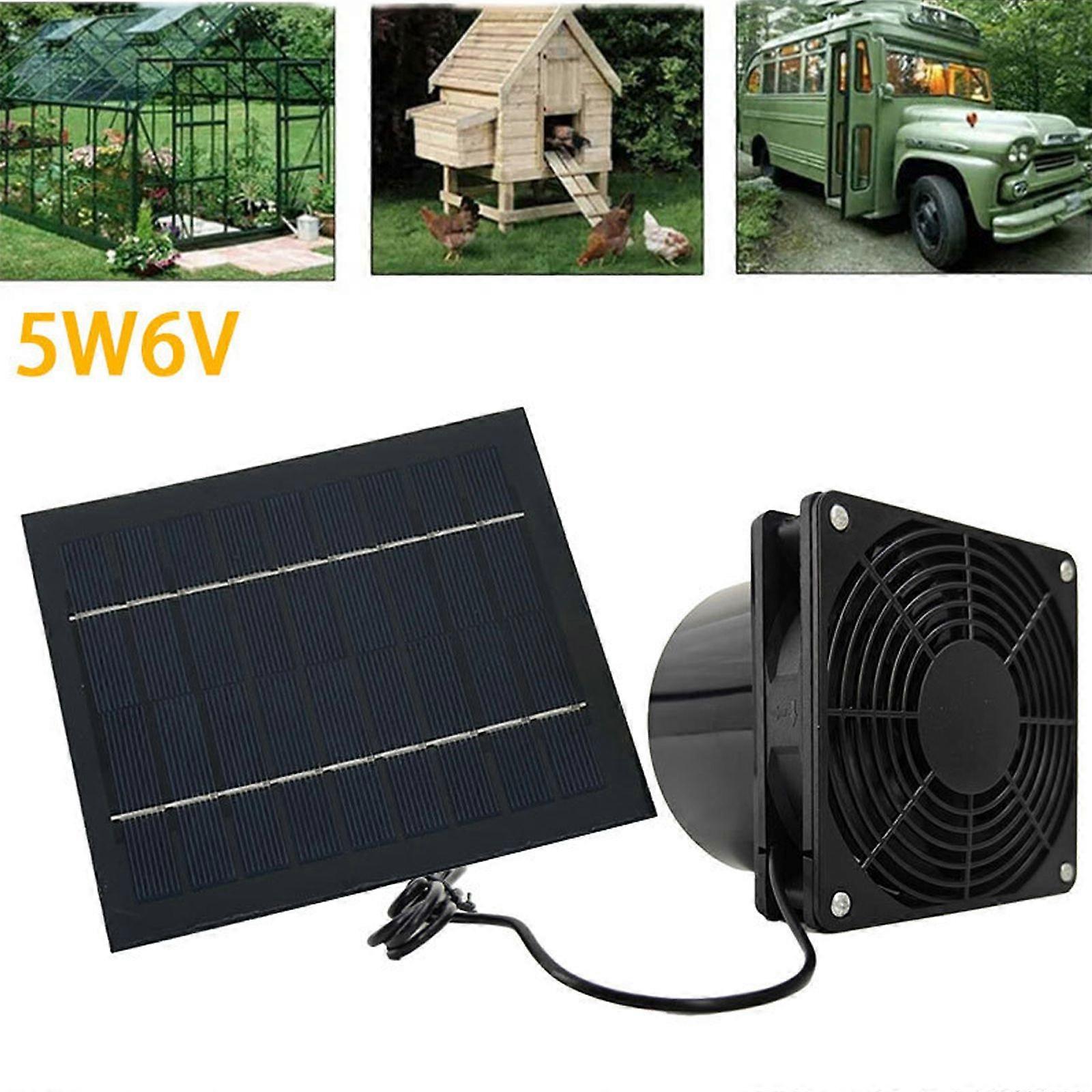 Greenhouse Air Circulation With Solar Panel Ventilator - Efficient Exhaust System