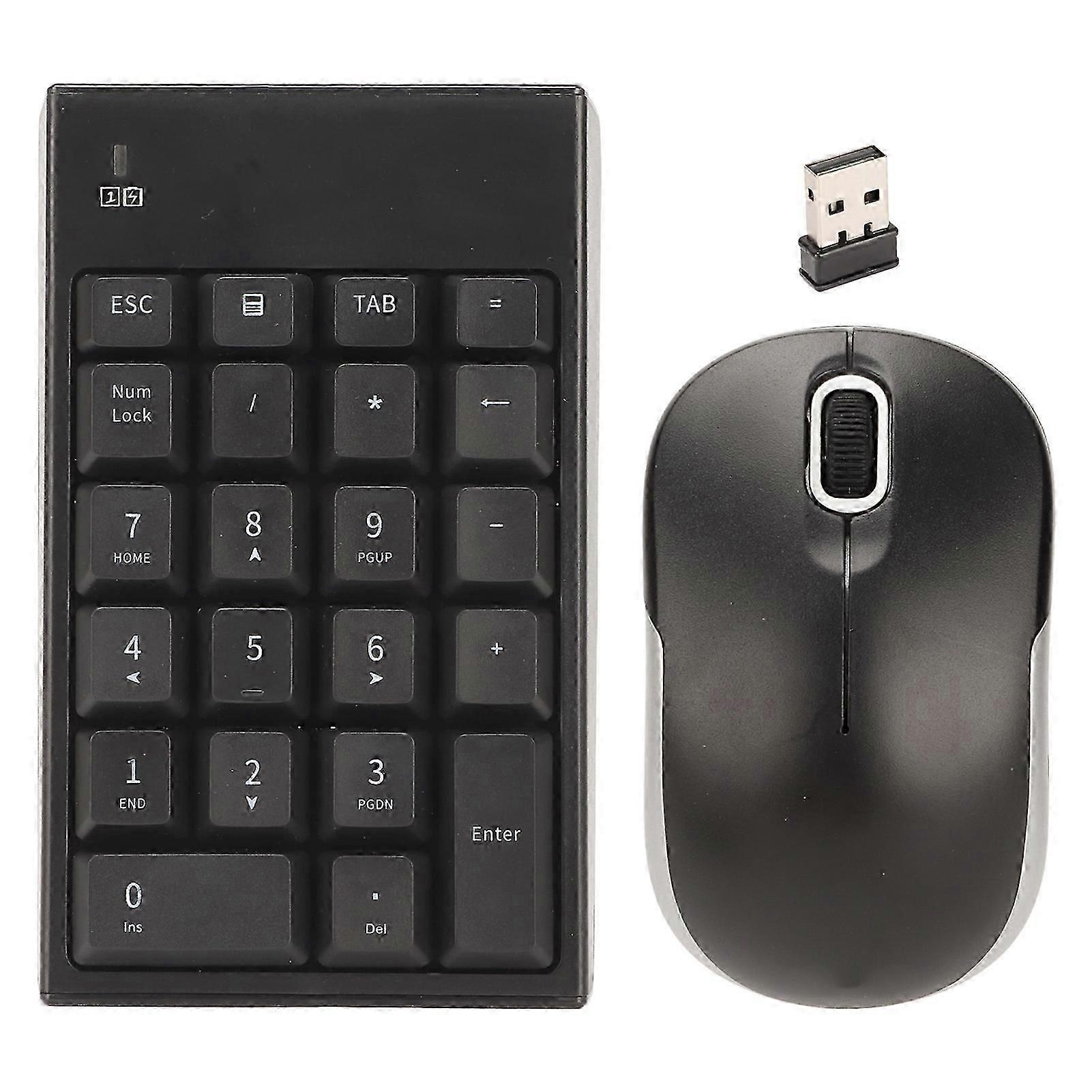 2.4GHz Wireless Number Pad Mouse Combo 22 Taste 1200DPI Pentru Bănci Școli Birou Și Utilizare Introducere Date