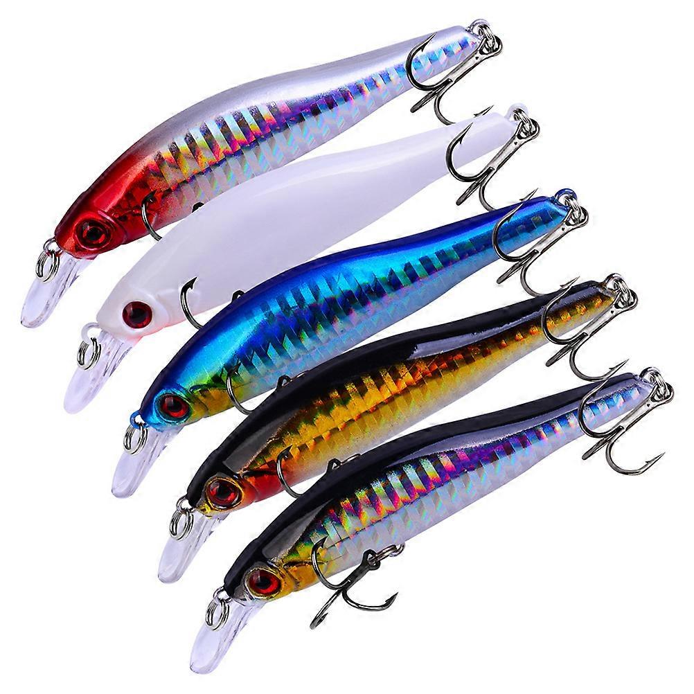 5pcs Durable Fishing Lures Lightweight Angling Tools Assorted Colors