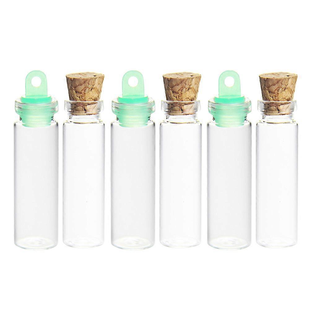 Wishing Bottle Small Mini Glass Jars Hanging Decorative for Wedding Party Home Colorful 40Pcs