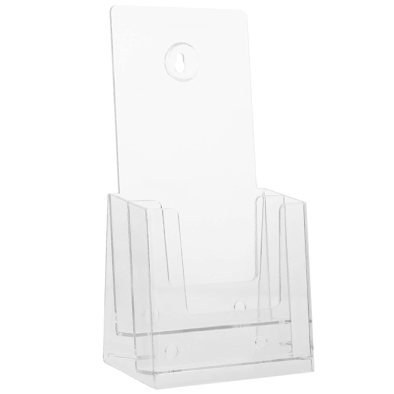 Clear Display Stand Acrylic Brochure Holder Desk Placement School Use Multi-Layer Design 20.80X11X6.50CM 1Pcs