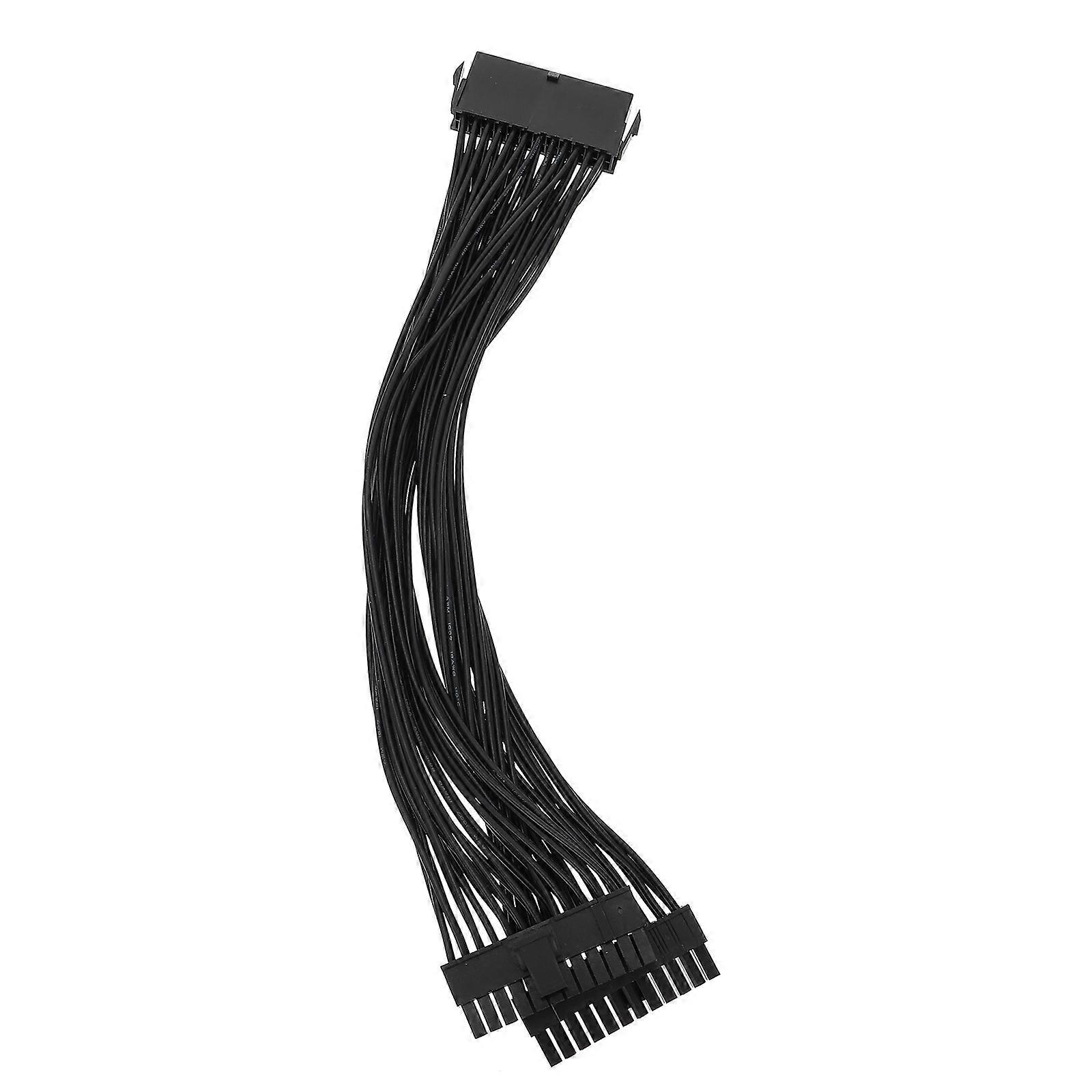 Motherboard Power Extension Cable Black PVC 24 Pin for ATX Power Supply Connection 20+4 Pin