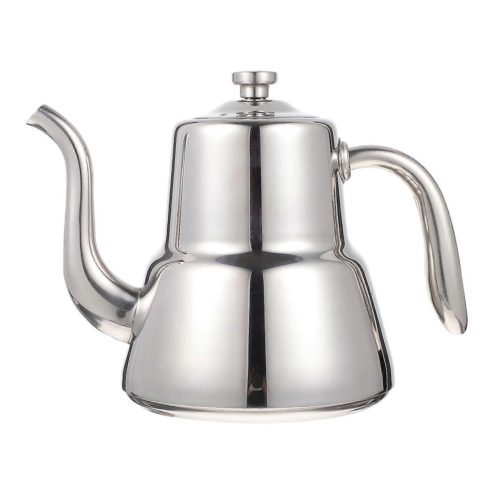 Stainless Steel Teapot with Drainer, Heat Resistant, Ergonomic Handle, Convenient Filter Design for Home and Restaurant Use